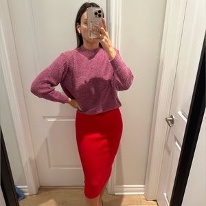 Aritzia Babaton Sculpt Knit Tube Skirt